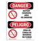 Signmission OSHA, Battery Charging Area No Smoking Bilingual, 10in X 7in Rigid Plastic, 7" W, 10" L, Spanish OS-DS-P-710-VS-1040 - alternate 1